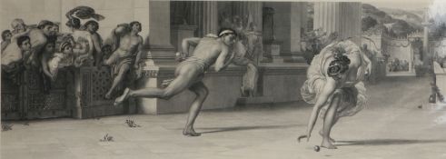 Edward J Poynter (1836-1919), engraved by T Joubert 'Atalanta's Race' signed by both in pencil,