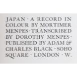 Mortimer Menpes "Japan A Record In Colour" limited edition numbered 88 out of 600, published by