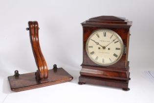A 19th century mahogany cases bracket clock by Smith & Sons Clerkenwell, having a tapering