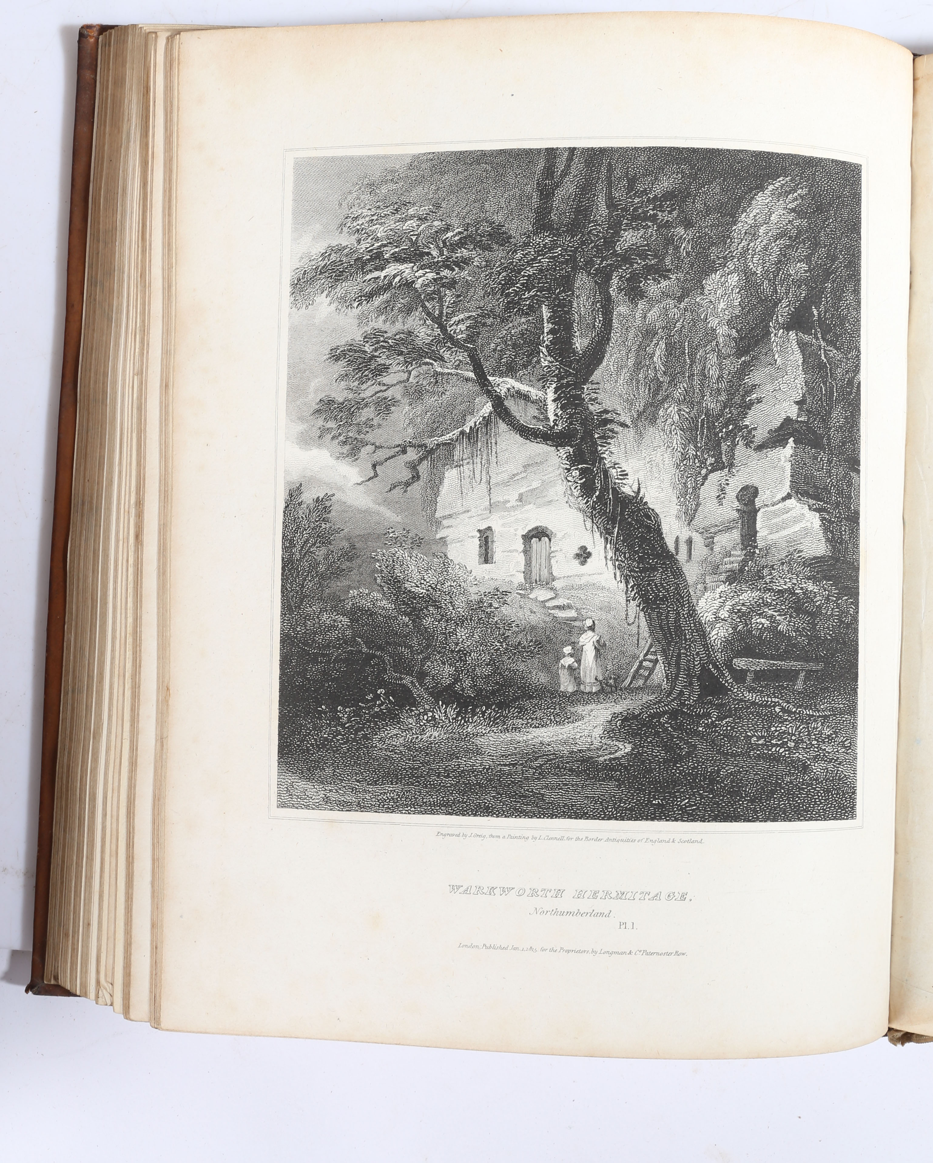 Walter Scott ESQ "The Border Antiquities of England and Scotland comprising of architecture and - Image 3 of 13