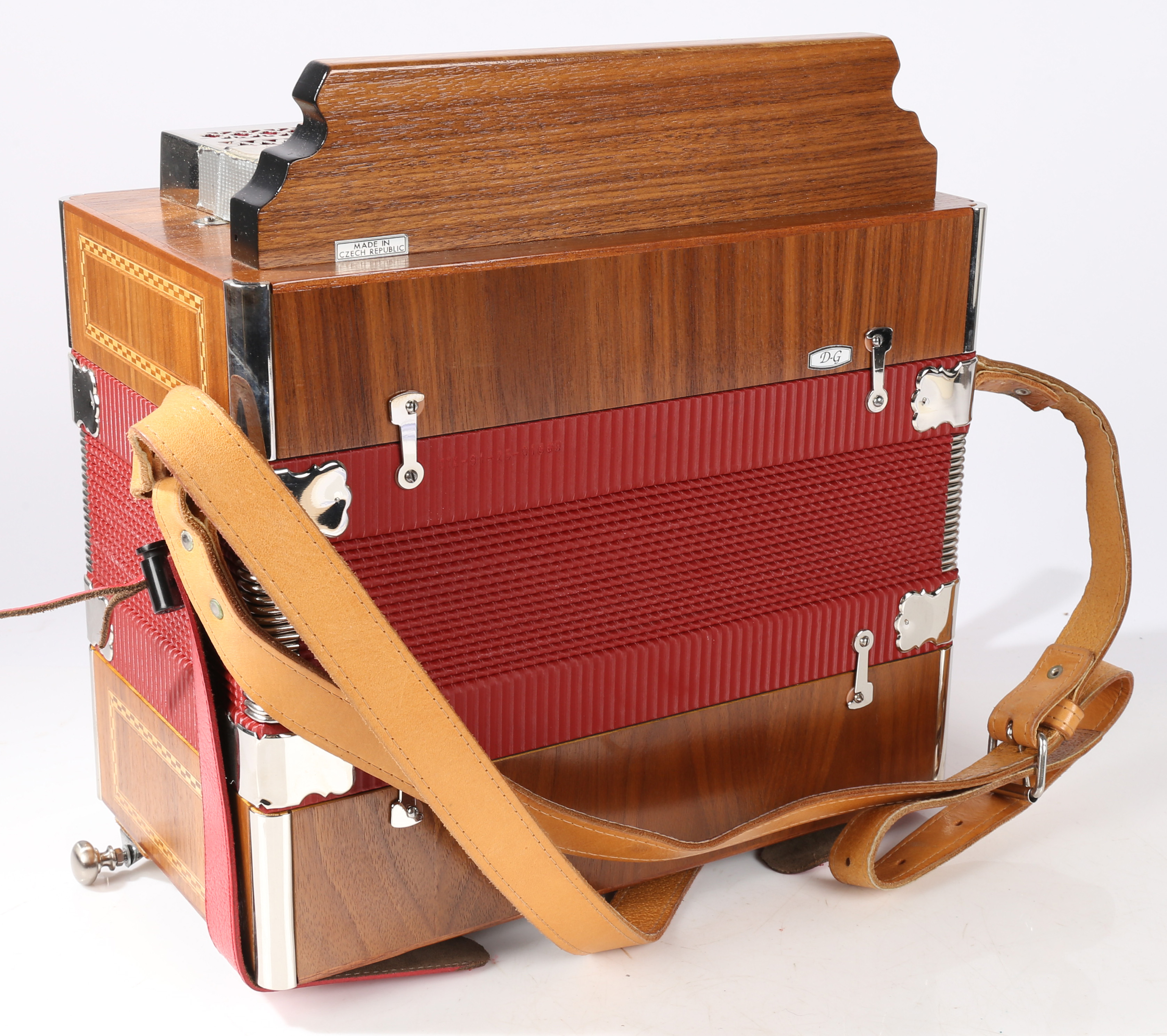 Hlavacek Accordion with soft case, accessories/ tools, and straps. Made in Czech Republic. - Image 5 of 10