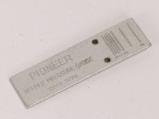 Pioneer Needle Pressure Gauge, 5.5cm wide.