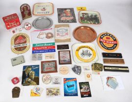 A collection of Pub, Brewery and Tobacco advertising and memorabilia, to include trays, beer mats,