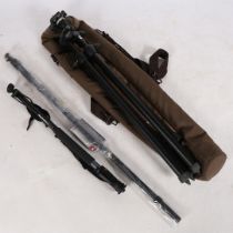 Three Monopods/ Tripods. To include a Manfrotto 685B monopod, a Quantaray by Sunpak VersiPod 2,