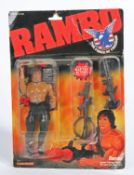 Rambo The Force of Freedom action figure by Coleco (no. 0801), sealed with accessories including the