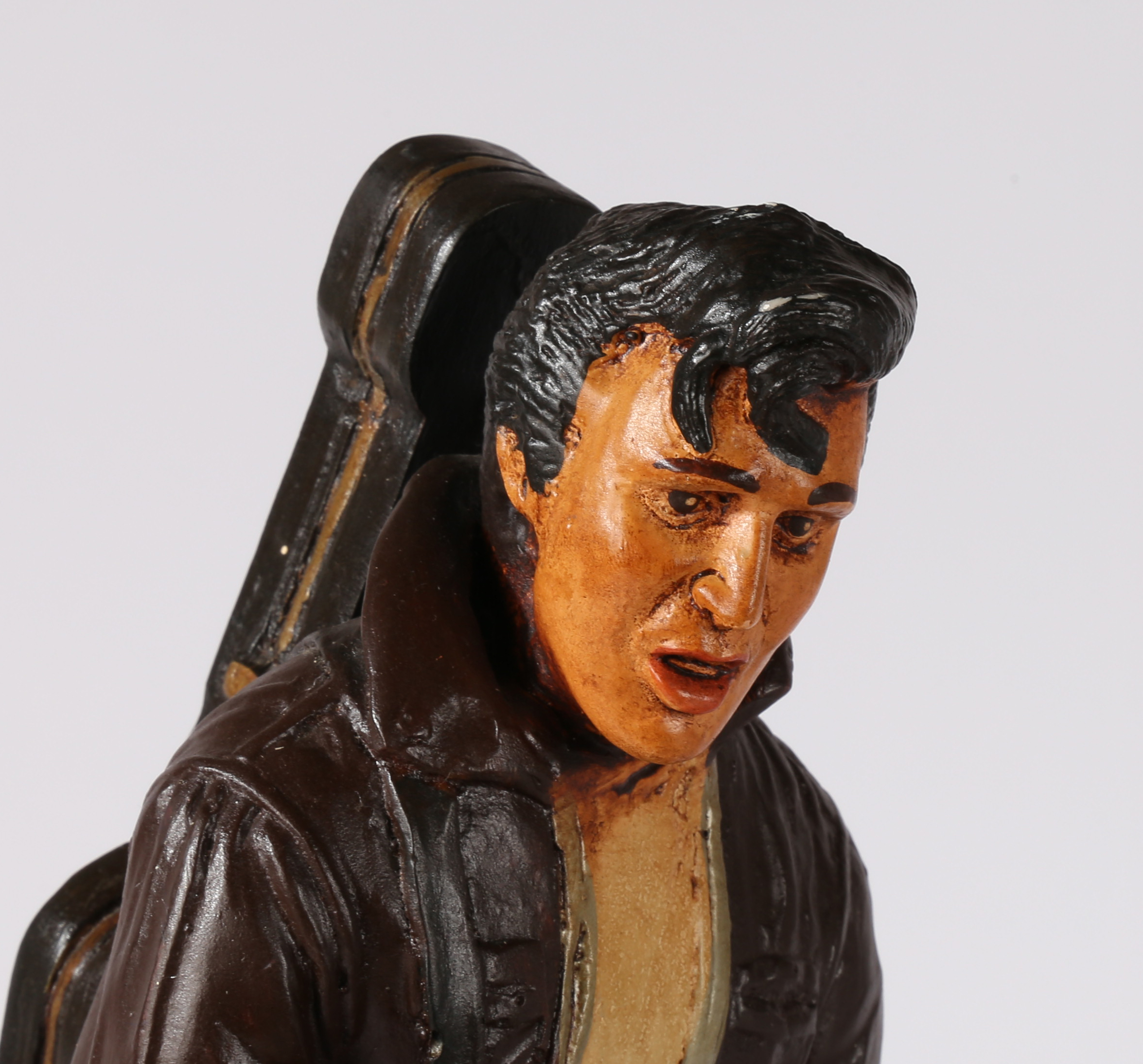 Large Elvis Presley model on a U.S. Army motorcycle with 'Memphis' guitar - Image 3 of 9