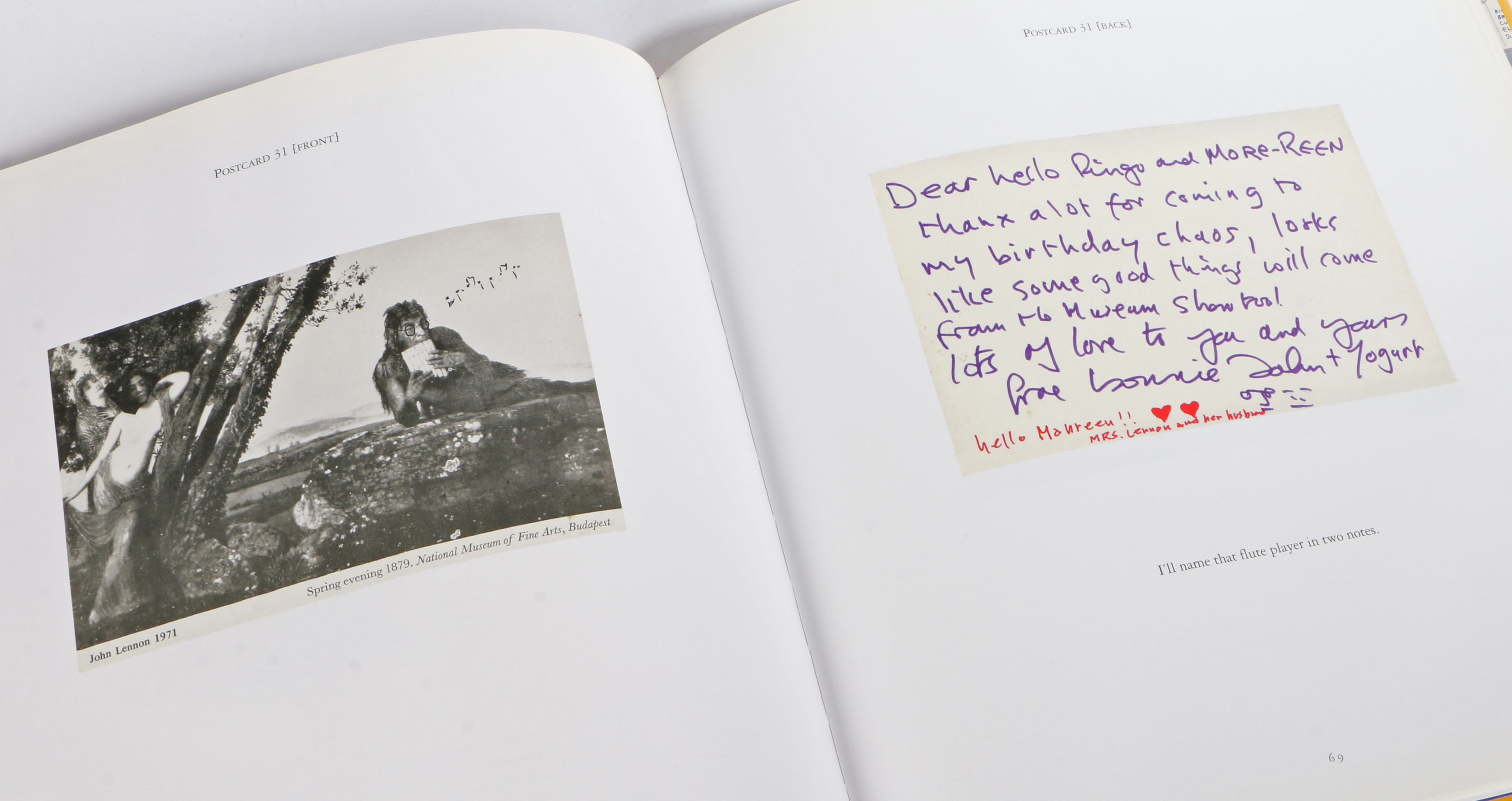 "Postcards From The Boys" by Ringo Starr, hard cover book featuring postcards sent by John Lennon, - Image 3 of 3