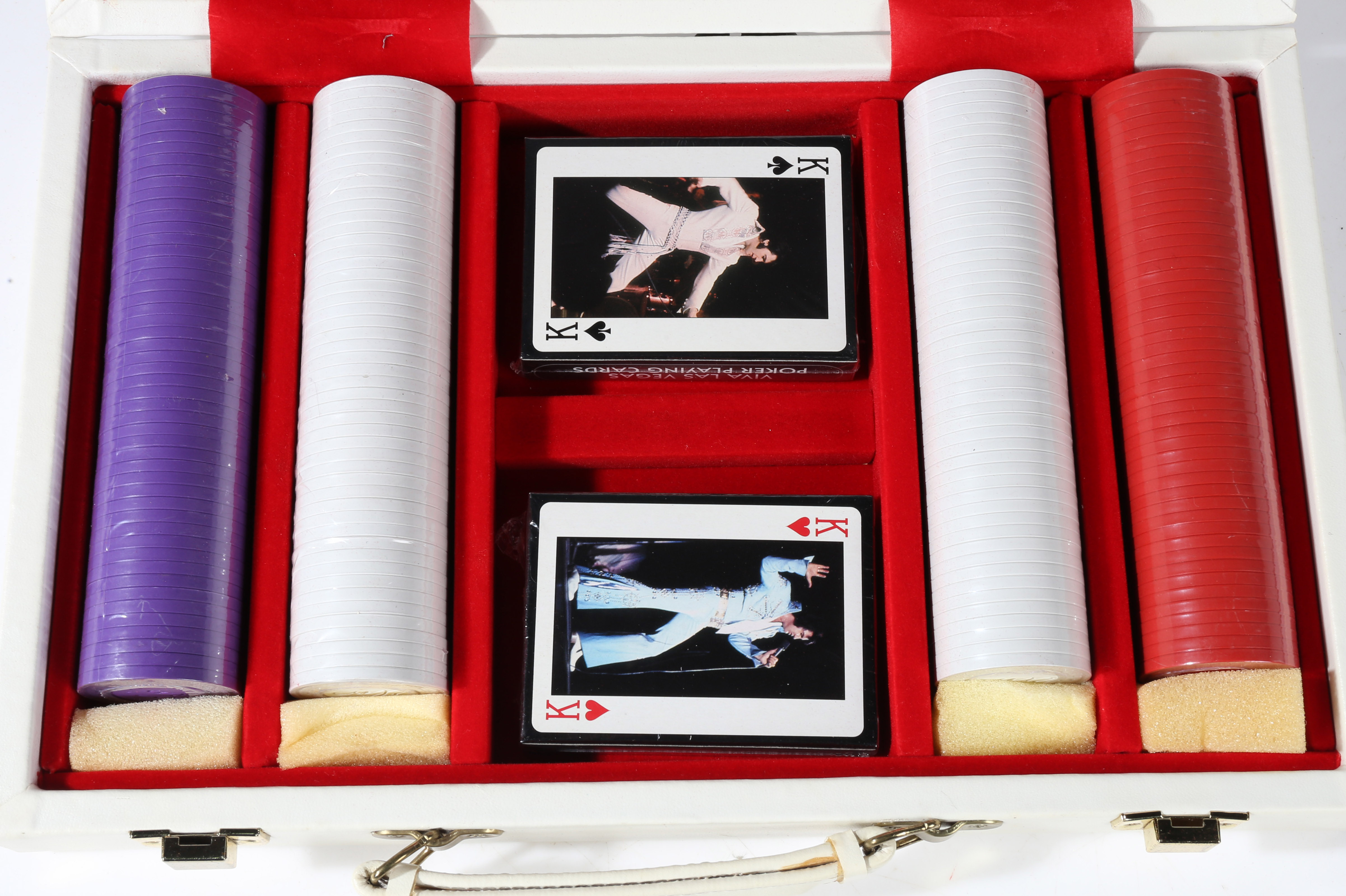 Elvis Presley 'Viva Las Vegas' Poker Set with Poker Chips and Playing Cards - Image 6 of 7