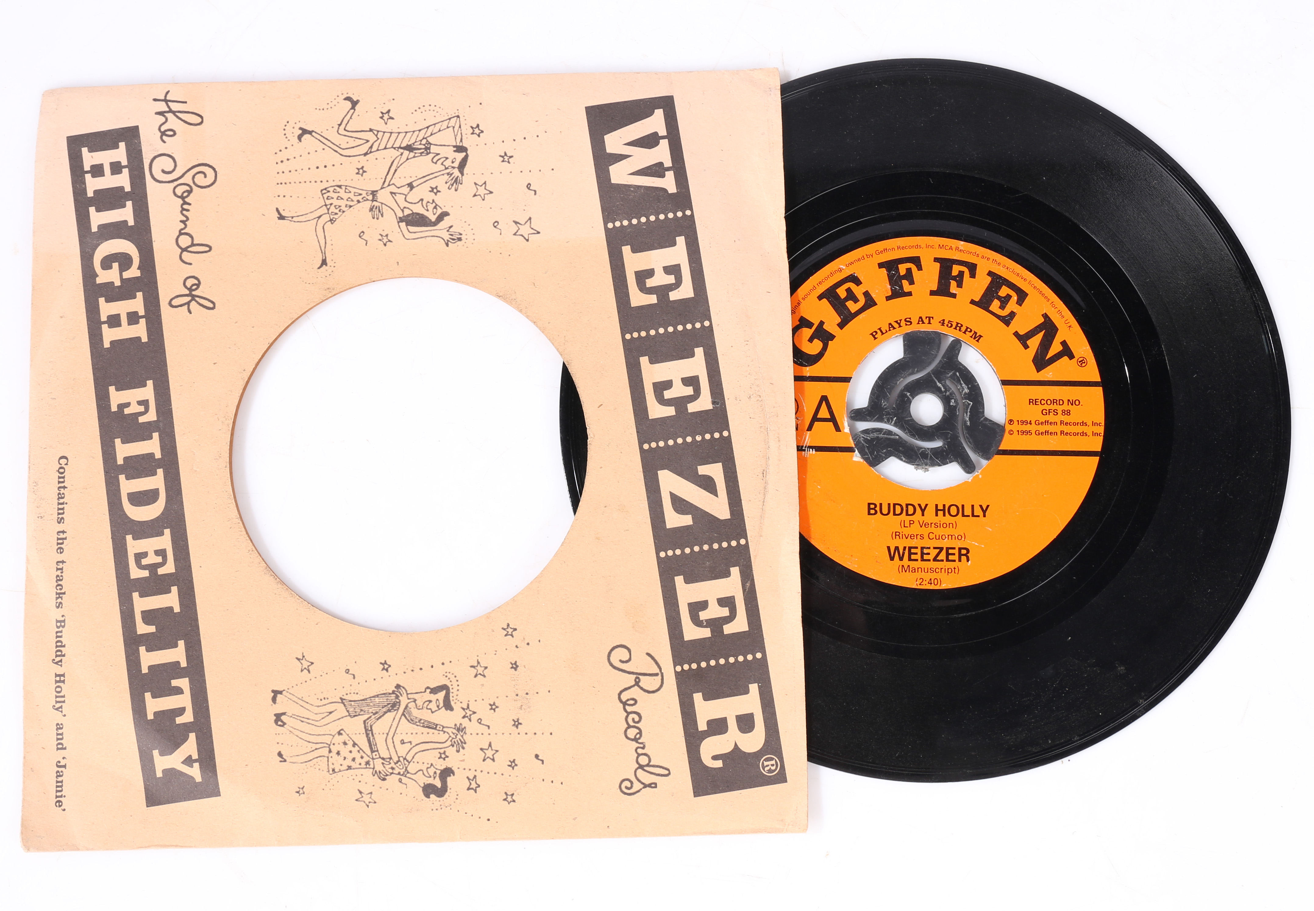 Weezer – Buddy Holly (GFS 88), UK, 1995, large centre, VG)