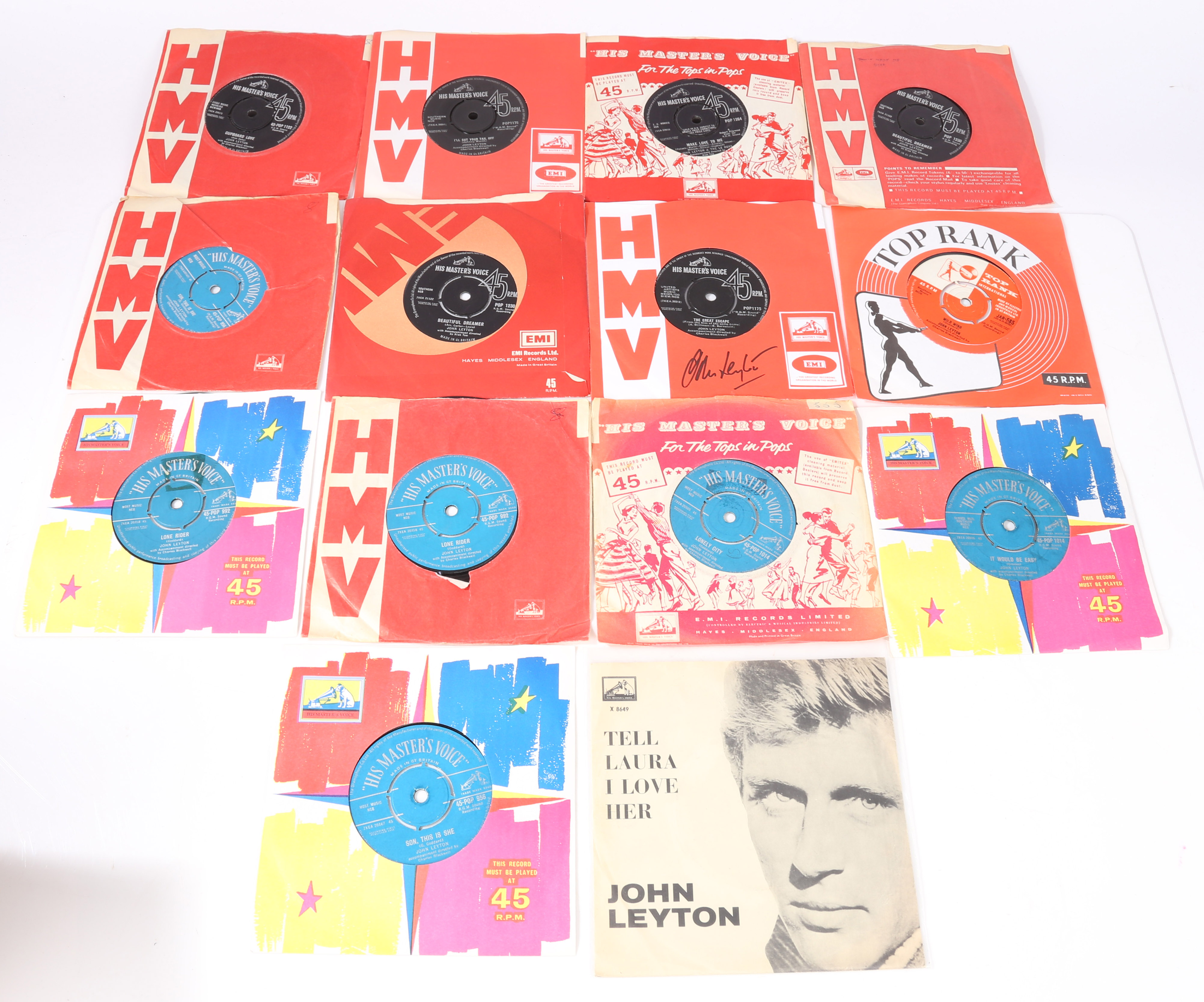 John Leyton. A collection of LPs, 45s, DVDs, and memorabilia relating to the music career of John - Image 12 of 32