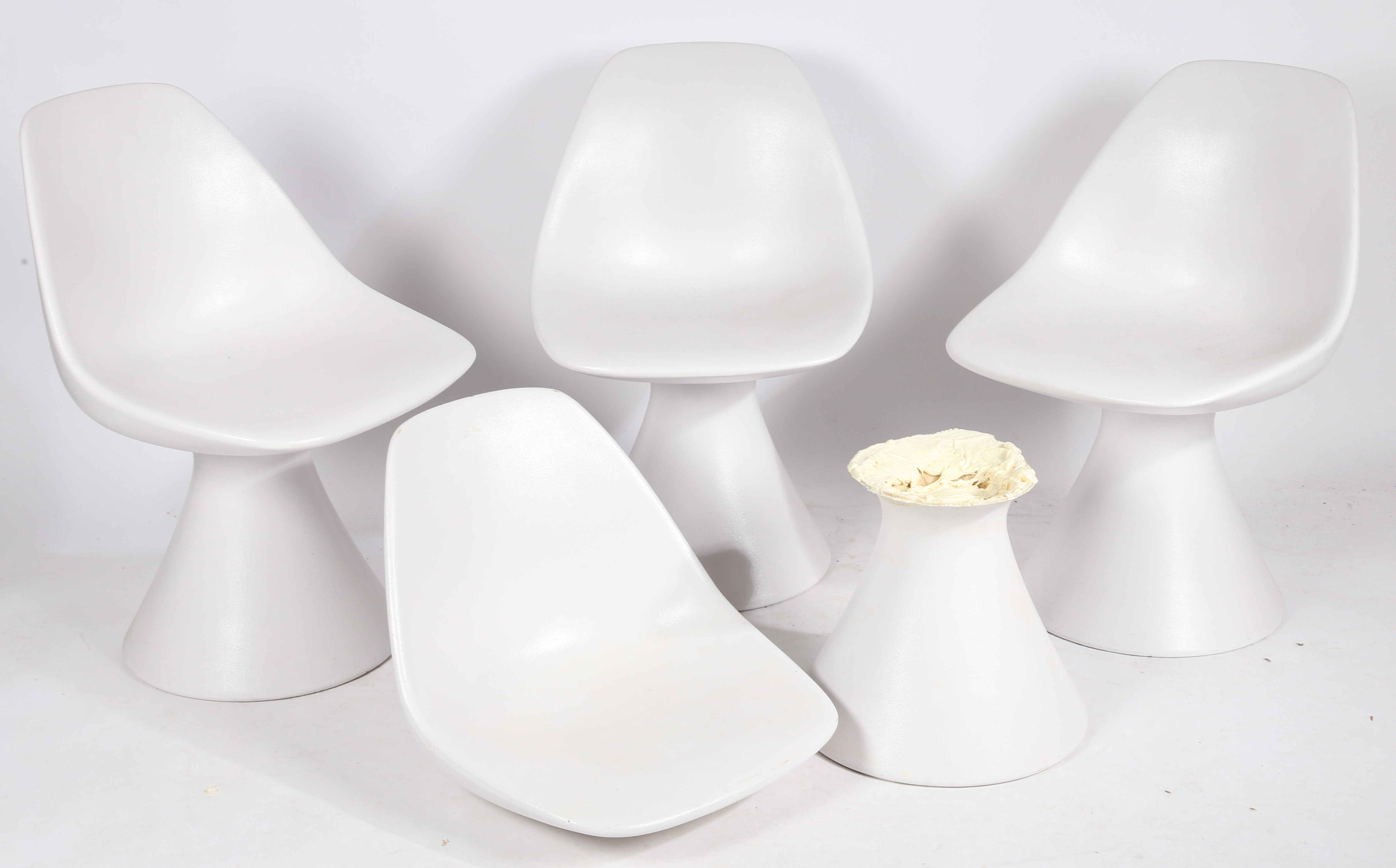 Maurice Burke for Arkana. A set of four 'mushroom' dining chairs, circa 1960s. Together with a - Image 3 of 5