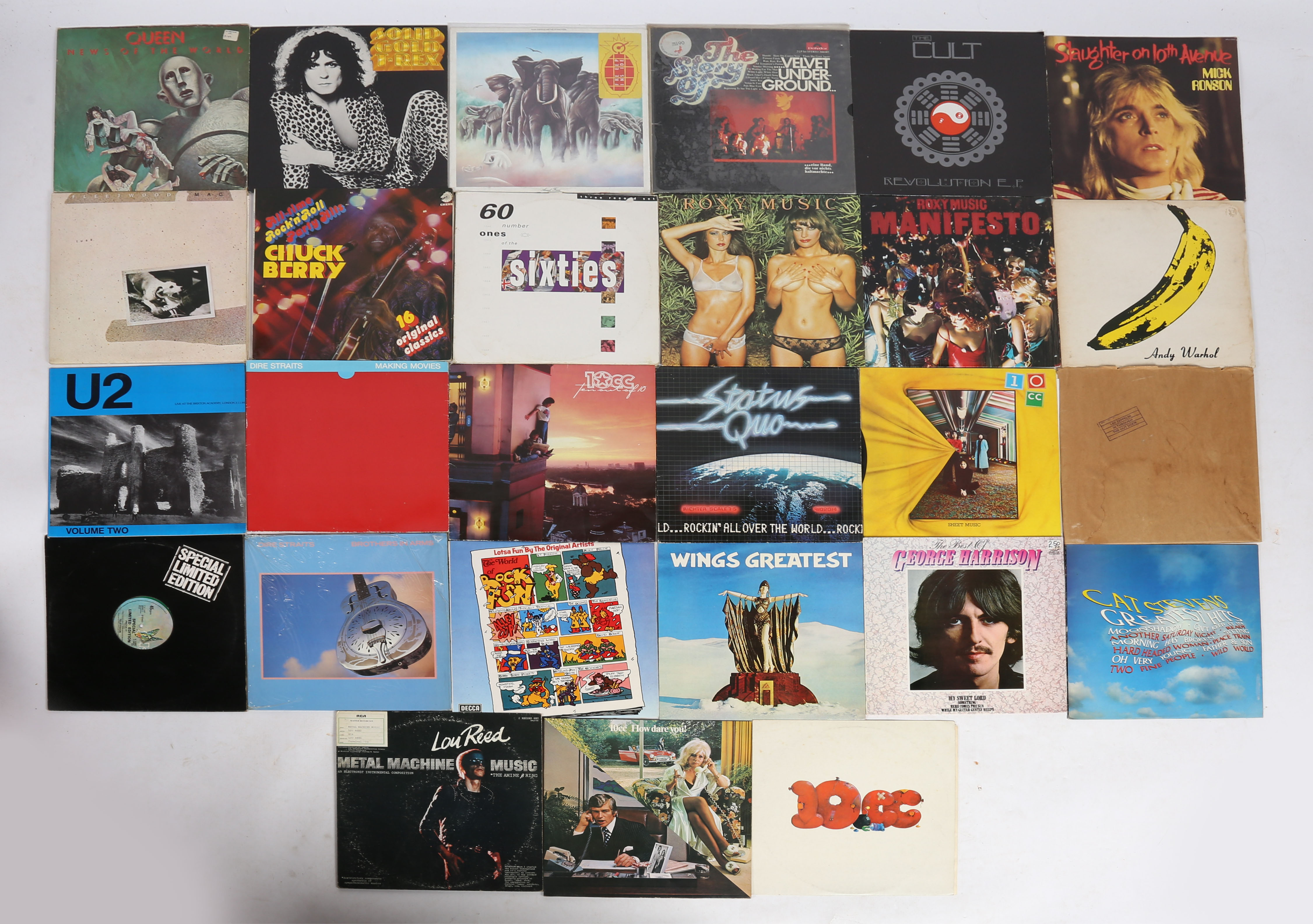 A collection of LPs. Led Zeppelin / The Velvet Underground / Lou Reed / Television / etc.