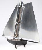 Art Deco heater, modelled as a sailing boat with the heating element incorporated into the mast,