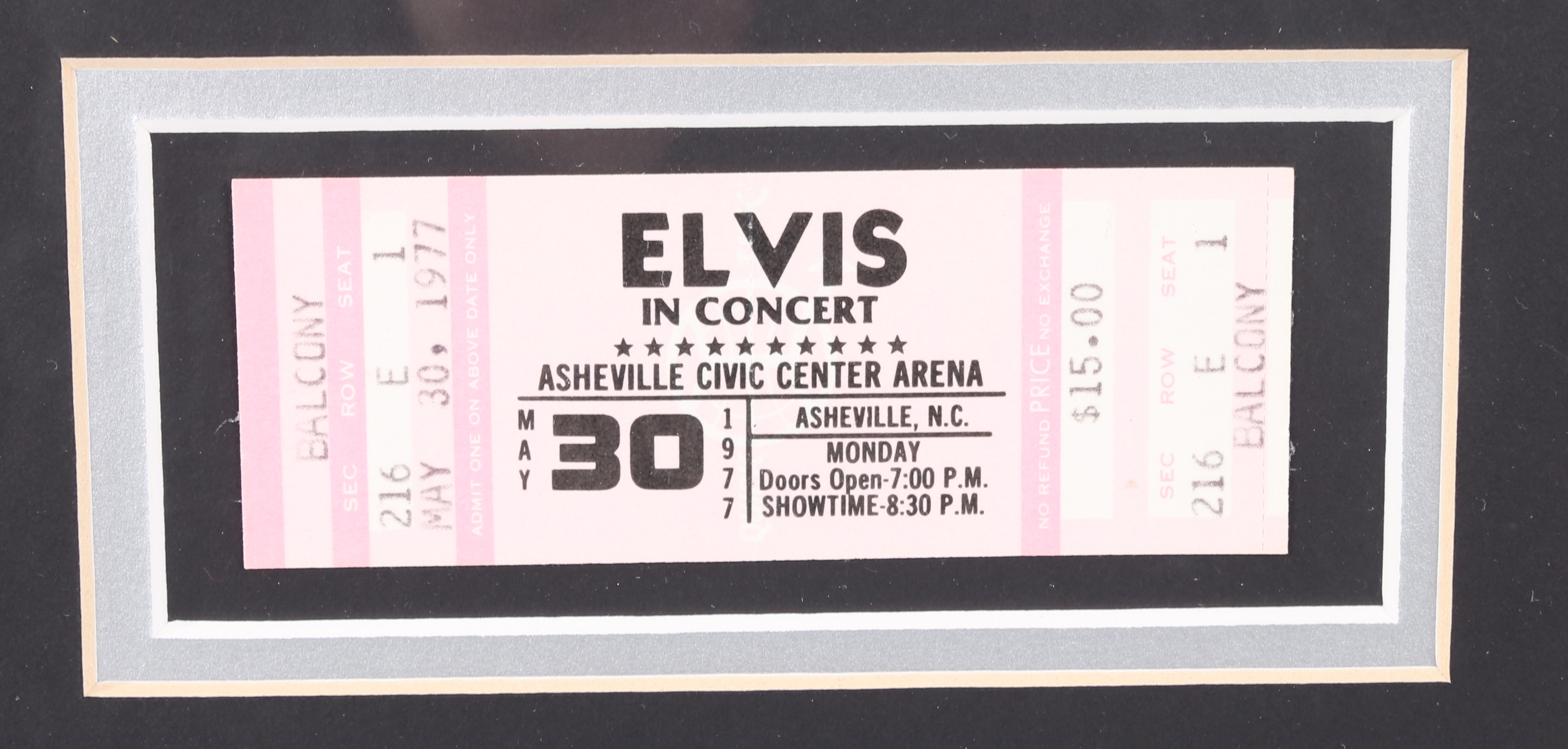 "Elvis In Concert" framed original concert ticket, cancelled due to his death. - Image 5 of 5