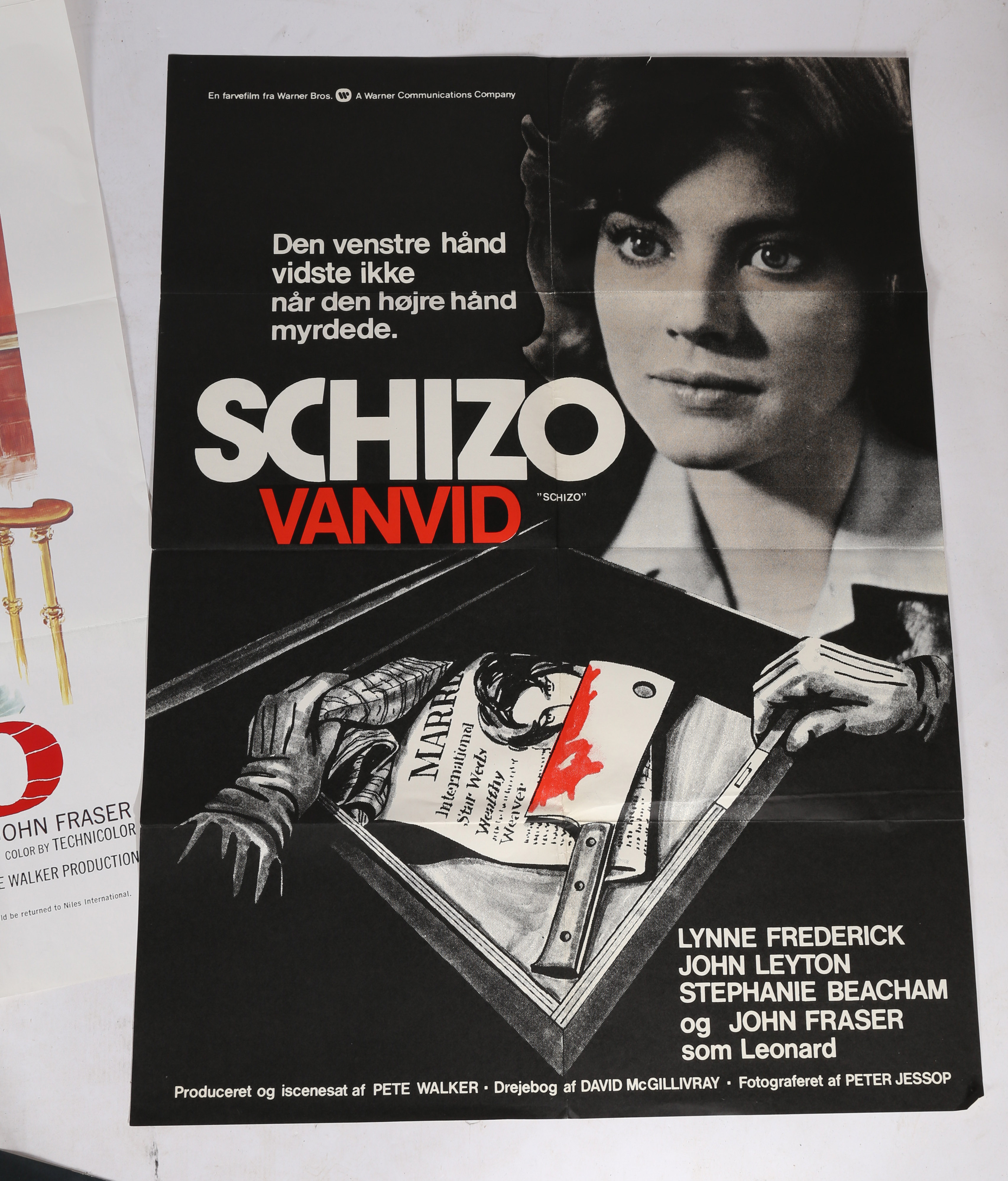 Schizo (1976), starring Lynne Frederick, Stephanie Beacham , John Leyton, and John Fraser. Three - Image 2 of 8