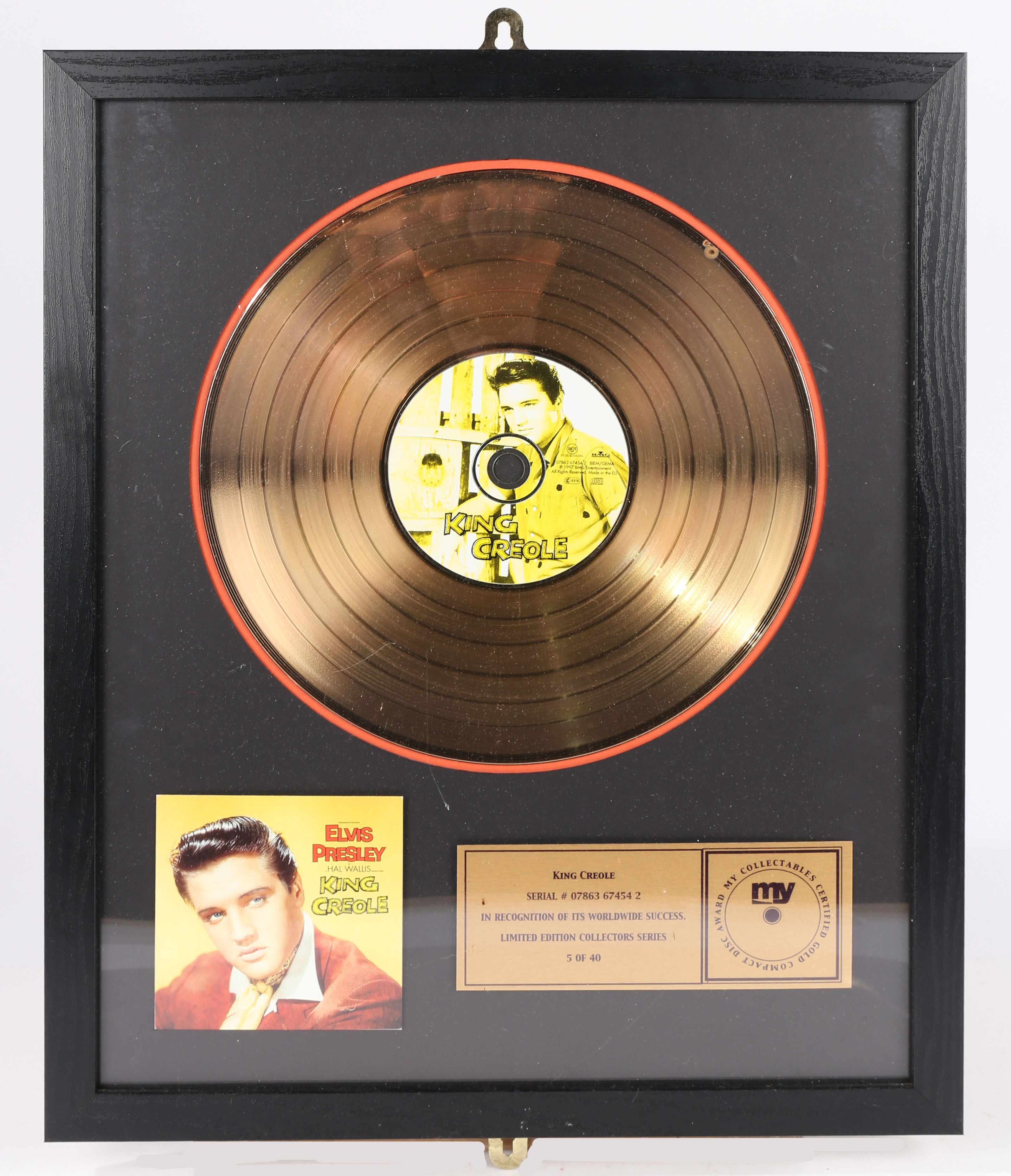 Three Elvis Presley limited edition gold plated discs - Image 4 of 9