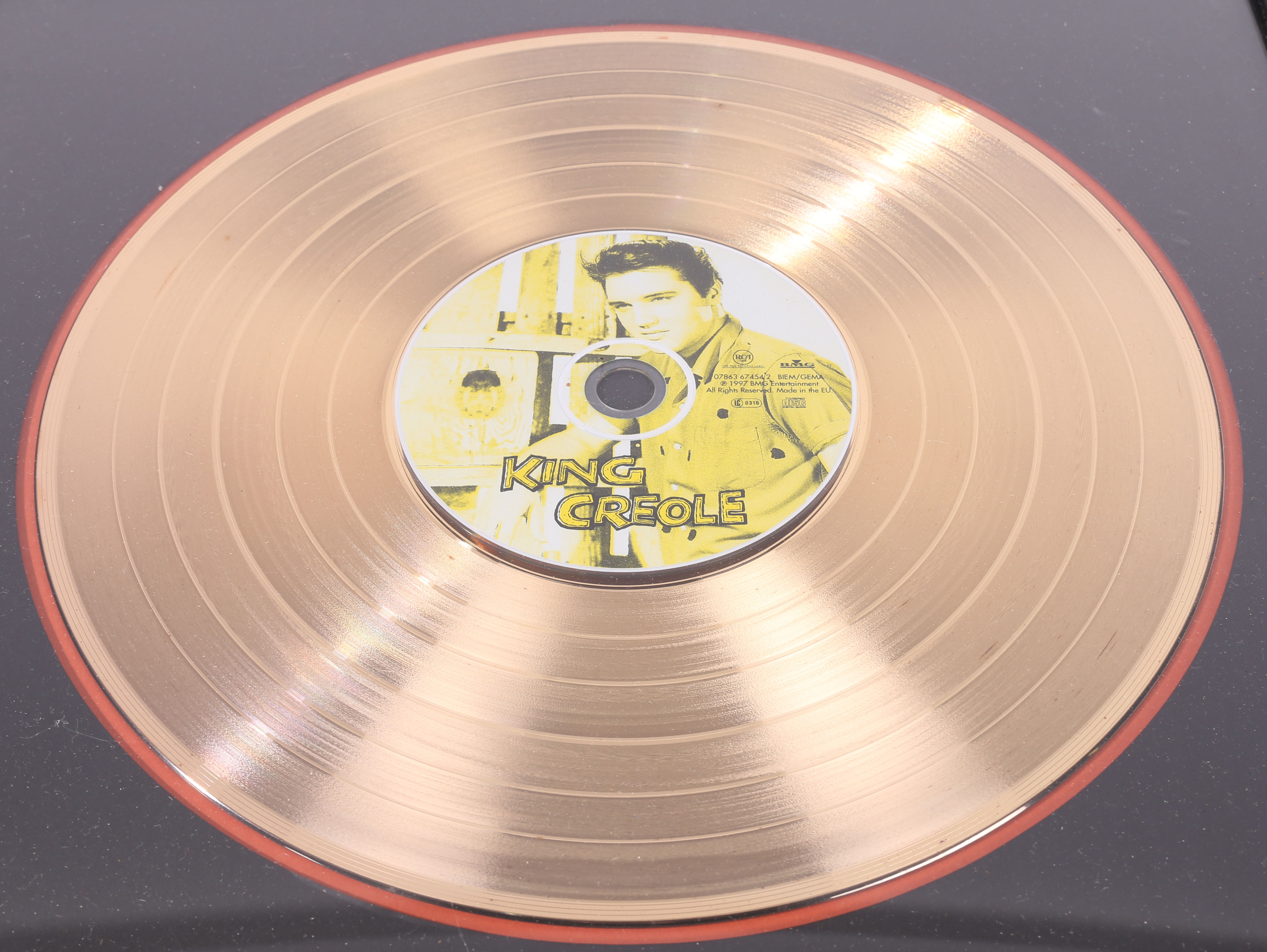 Three Elvis Presley limited edition gold plated discs - Image 3 of 9