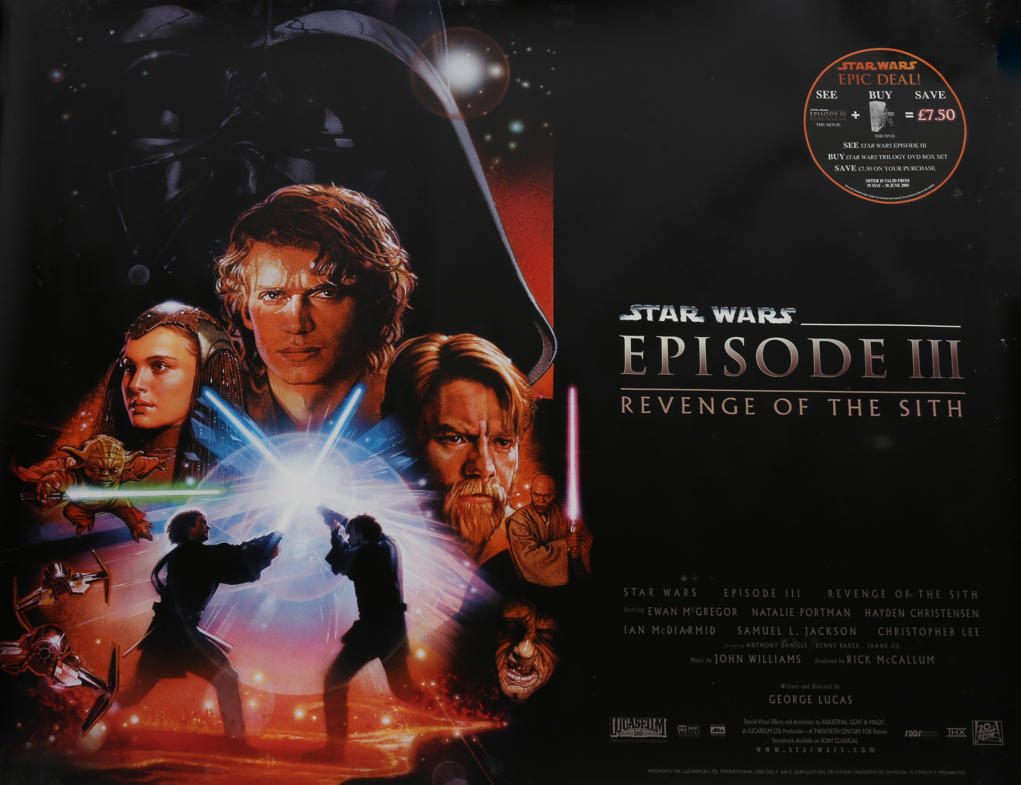 Star Wars. A collection of British Quad size Star Wars film posters. Episode I - The Phantom - Image 7 of 10