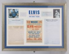 Elvis - The Early Years framed, limited edition replica montage