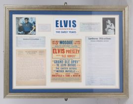 Elvis - The Early Years framed, limited edition replica montage