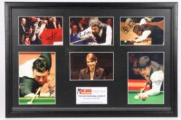 Snooker Legends 2012 Autographed presentation. Jimmy White / John Parrott / Dennis Taylor / etc.