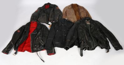 A collection of Danish leather motorcycle jackets. To include a Crimo Exclusive jacket, bearing a