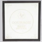 Courage Best Bitter advertising mirror, "COURAGE BEST BITTER -EST 1787-", 59cm x 43cm including