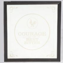 Courage Best Bitter advertising mirror, "COURAGE BEST BITTER -EST 1787-", 59cm x 43cm including