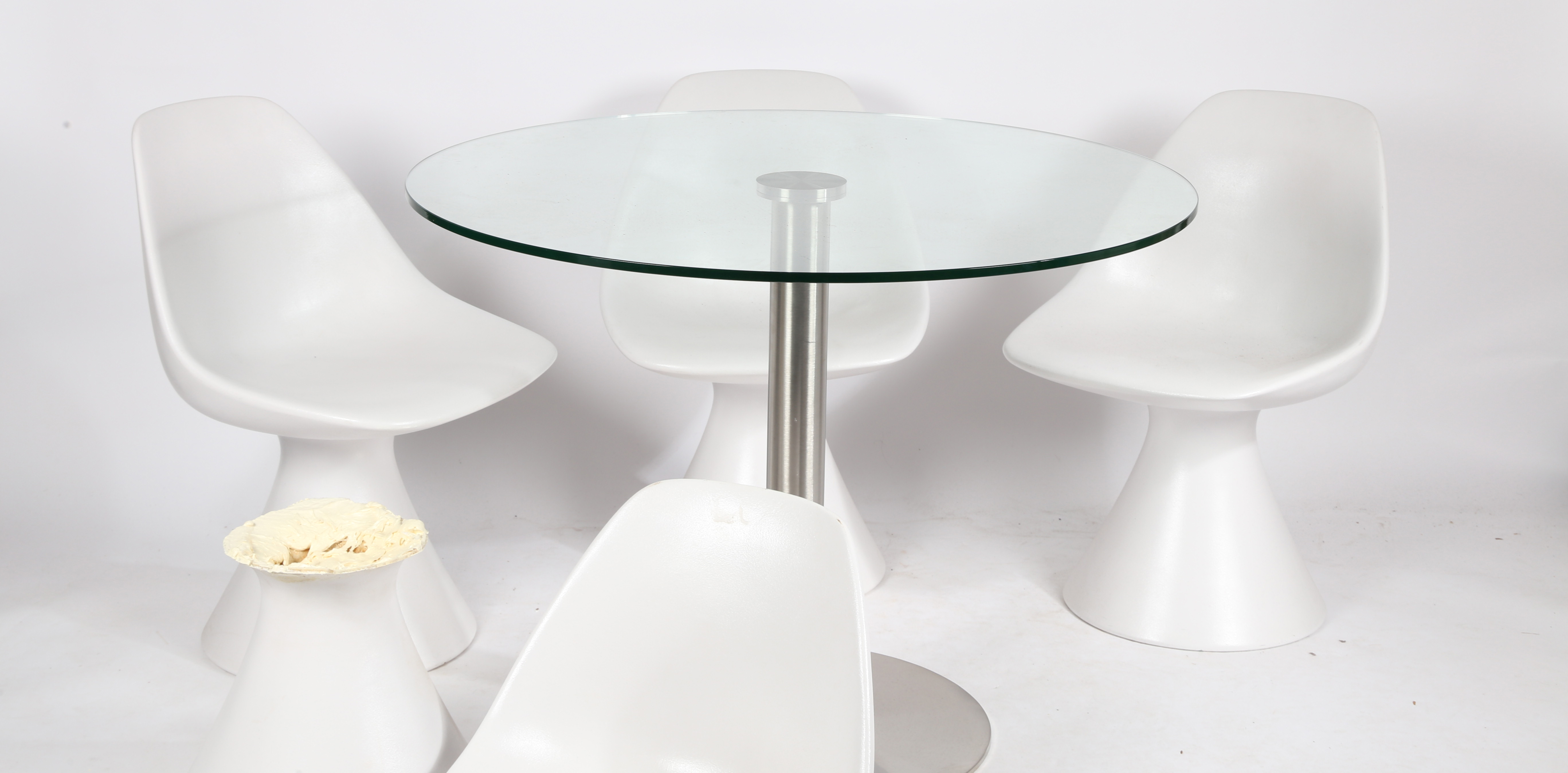 Maurice Burke for Arkana. A set of four 'mushroom' dining chairs, circa 1960s. Together with a - Image 5 of 5