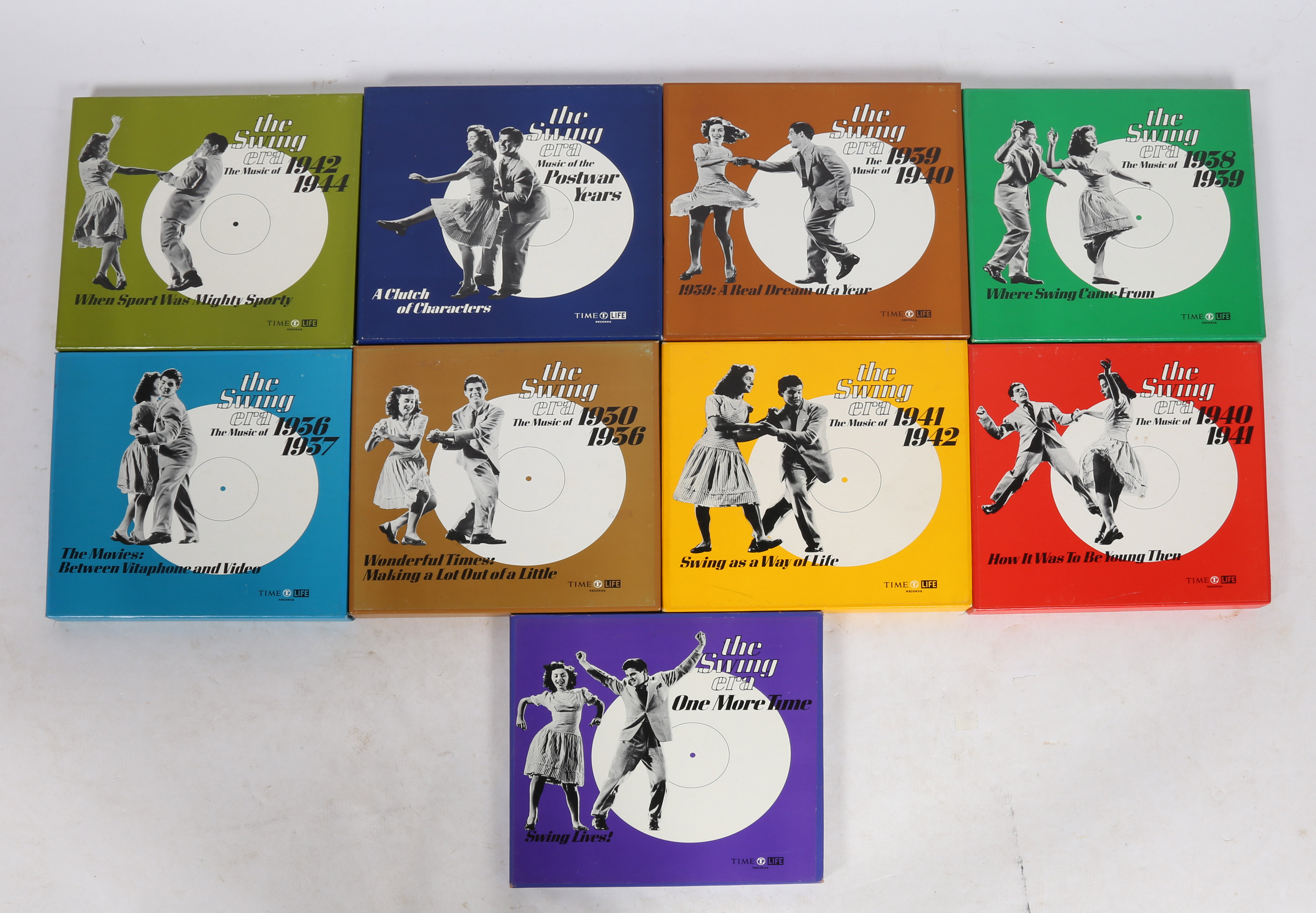 Time Life Records - The Swing Era Series. 9 of 15 vinyl box sets from the 1971 second series. Each