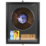 Three Elvis Presley limited edition gold plated discs