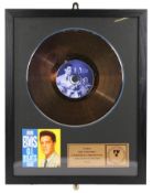 Three Elvis Presley limited edition gold plated discs