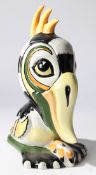 Lorna Bailey Ceramics. Stylised figure of a toucan, 28cm high.