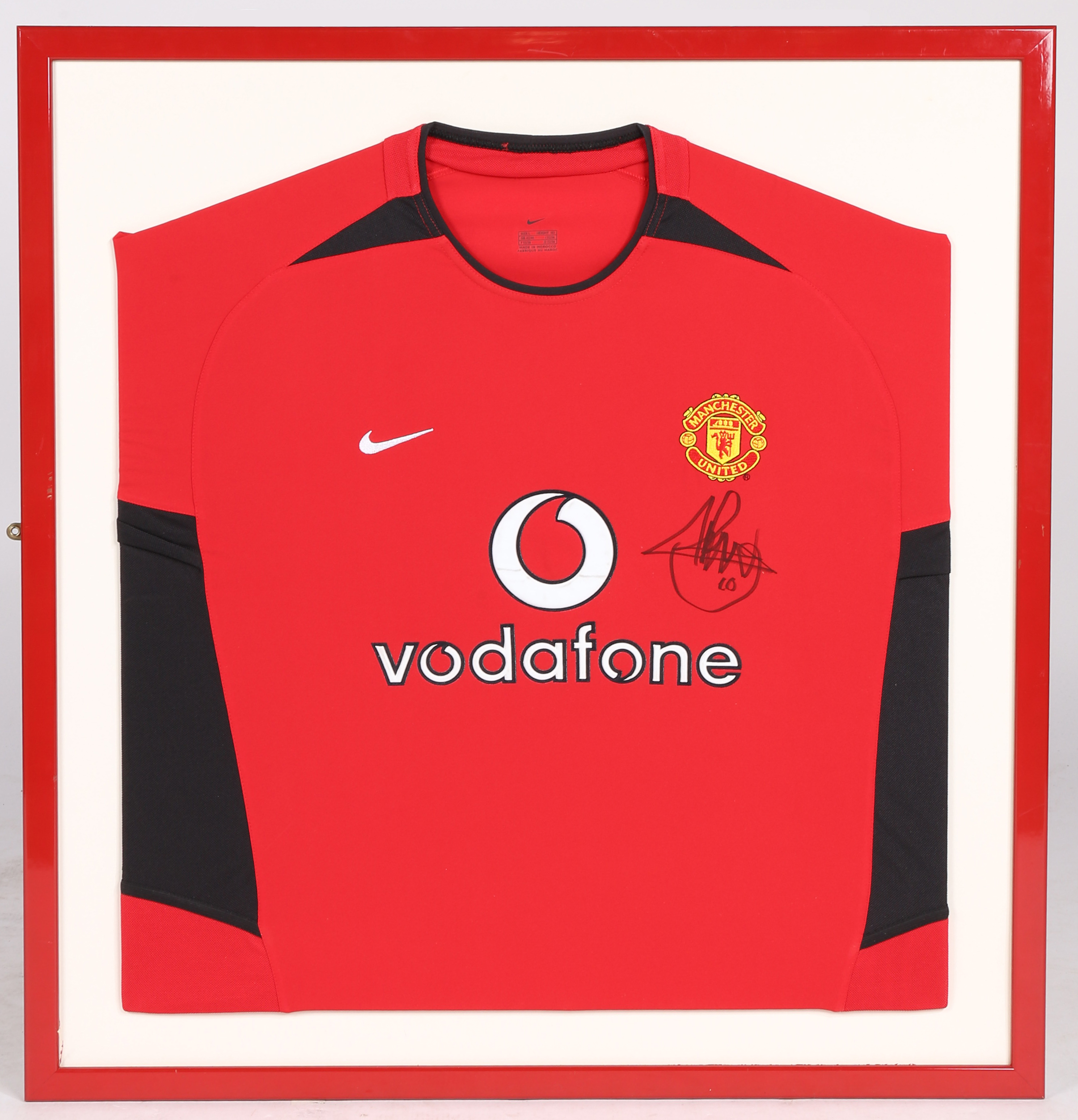 Manchester United F.C. Home shirt circa 2002/04 autographed by Ruud Van Nistelrooy. Framed ( - Image 3 of 3