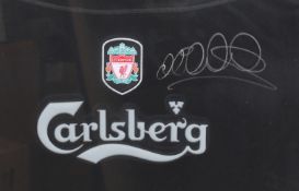 Liverpool F.C. Away/ Third shirt circa 2002/04 autographed by Michael Owen. Framed and glazed,