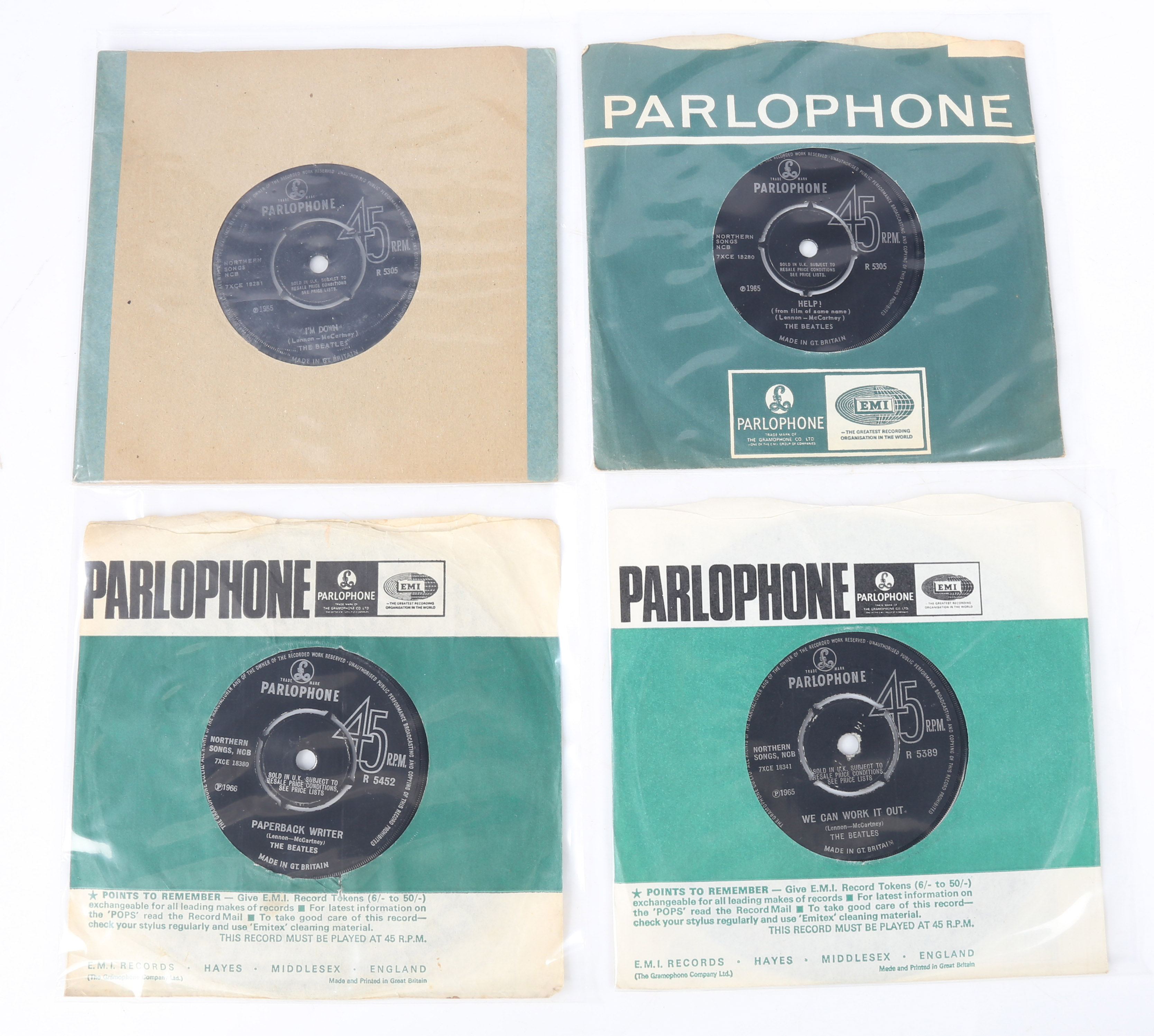 A collection of The Beatles 45s to include The Beatles – Yesterday (GEP 8948) and The Beatles – Sgt. - Image 2 of 4