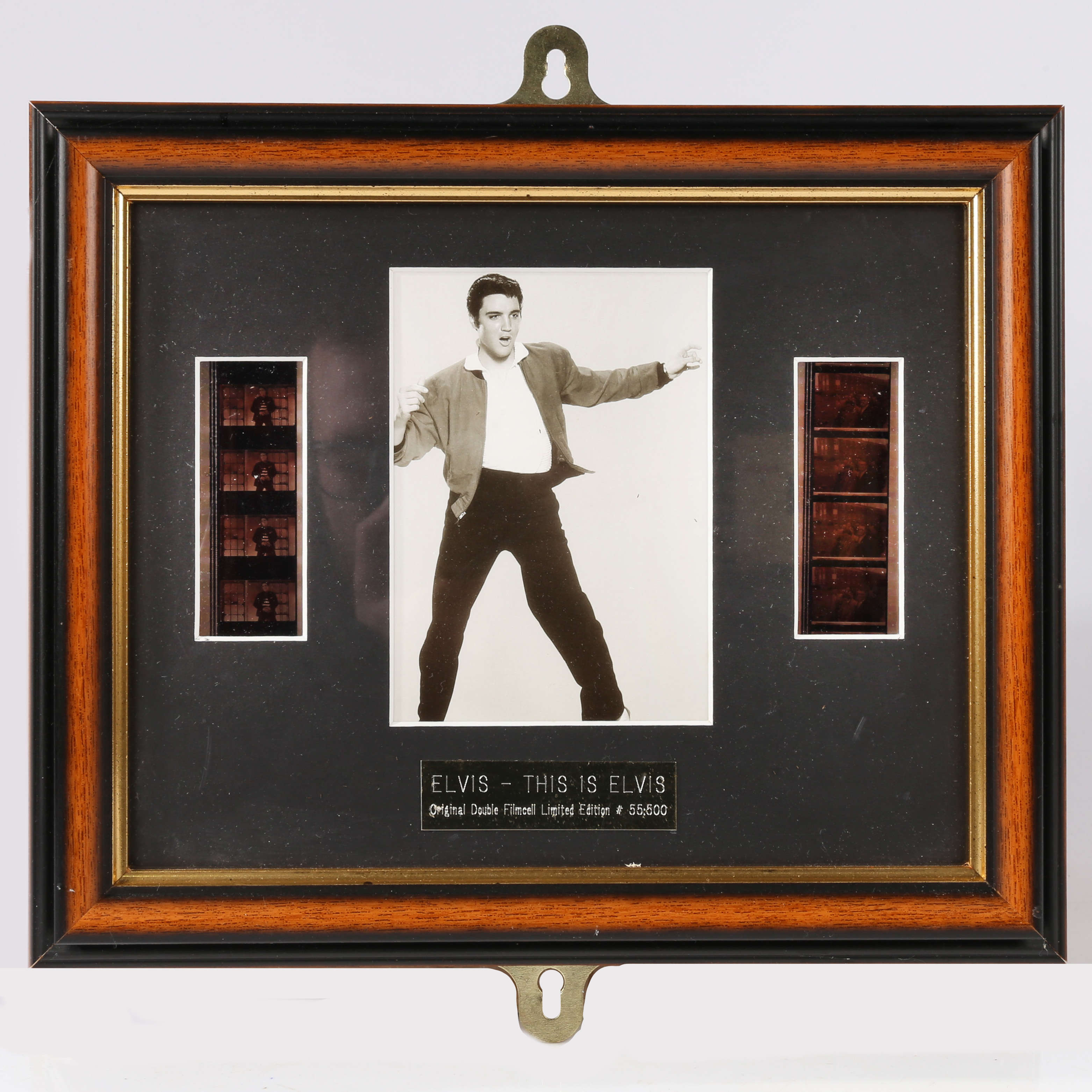 A collection of six framed Elvis Presley film cells