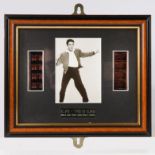 A collection of six framed Elvis Presley film cells