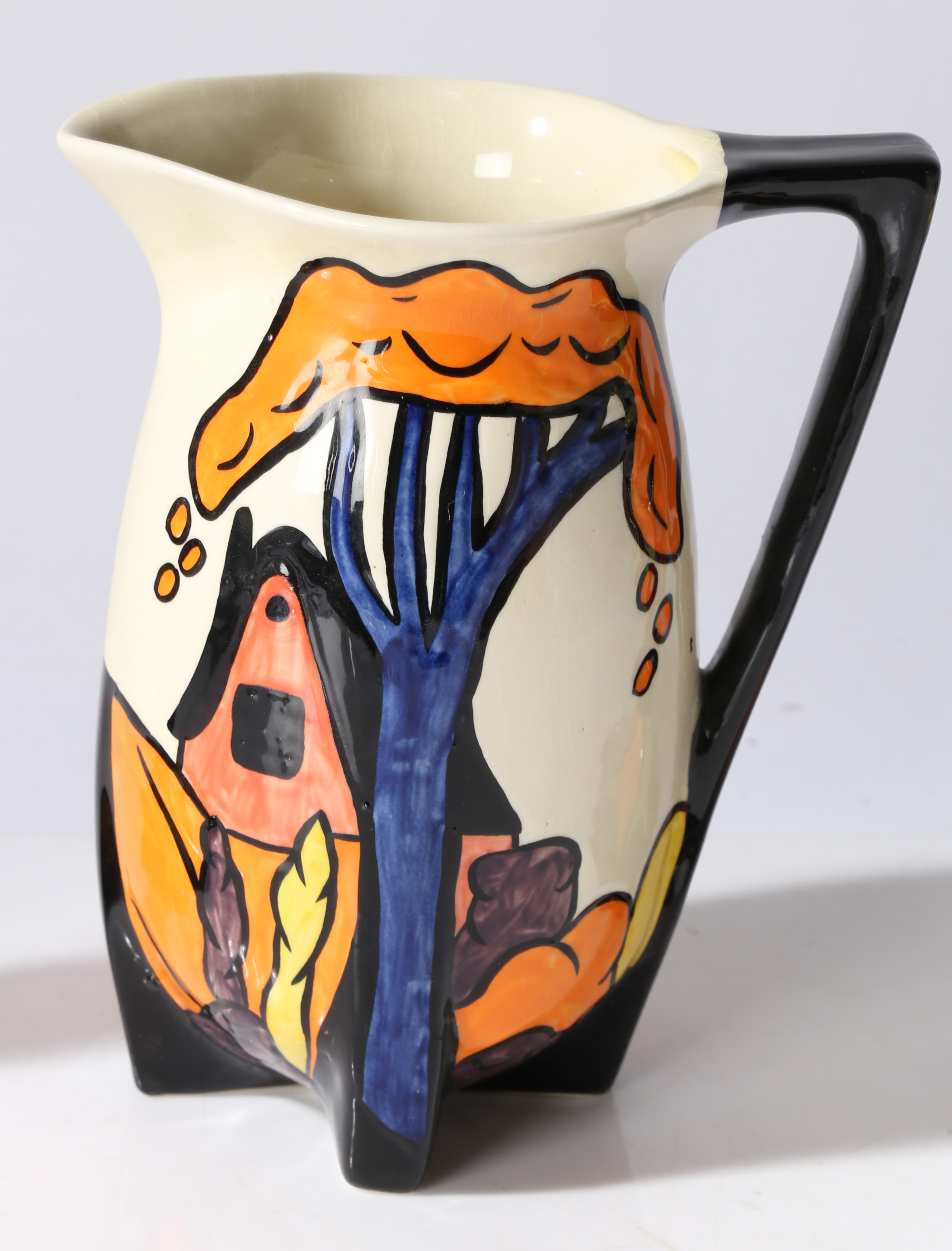 Lorna Bailey Ceramics. "Chetwynd" pattern jug and candlesticks. (3) - Image 3 of 8