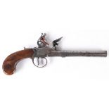 Early 19th Century Flintlock Pistol by Wheeler of London, signed to the engraved lock plate, sliding