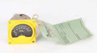 Second World War dated Oil Temperature Indicator, stores ref. No. 6A/1477,Air Ministry marked,