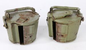 Two 50 round drum magazines for the MG34/42 (Gurttrommel 34), possibly post WW2 Yugoslavian