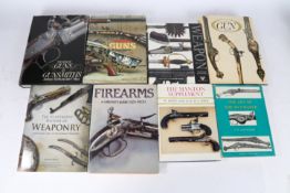 Collection of books on guns, The Art of the Gunmaker by J.F. Hayward, The Manton Supplement by W.