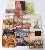 Collection of military themed books, 'Battles of the Indian Mutiny' by Michael Edwards, 'English