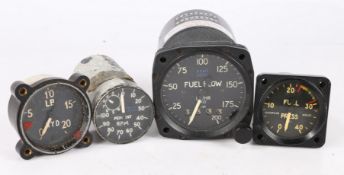 RAF/MOD aircraft instruments, Pressure Gauge Mk14H stores ref No. 6A2689, believed used on the