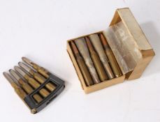 Box of ten .256 Magnum rounds by Gibbs, together with a charging clip of five rounds for the