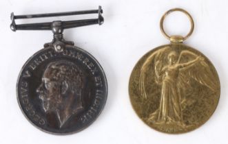 First World War pair of medals, 1914-1918 British War Medal and Victory Medal (75657 3. A.M. E.A.