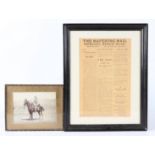 Boer War interest, framed edition of 'The Mafeking Mail, Special Siege Slip' dated Saturday, March