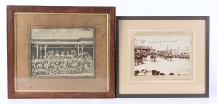 Boer War interest, framed photograph of men of what is believed to be Grey's Scouts, an irregular