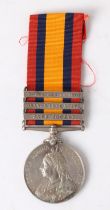 Queens South Africa Medal with clasps 'Cape Colony', 'Orange Free State', 'South Africa 1902',(